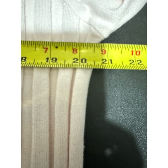 Planet By Lauren G Cutout Shoulder Ribbed Boatneck Sweater In Light Pink OS - Picture 10 of 10